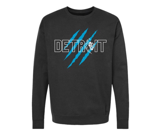 Crewneck: Detroit Blue Claw (Black)