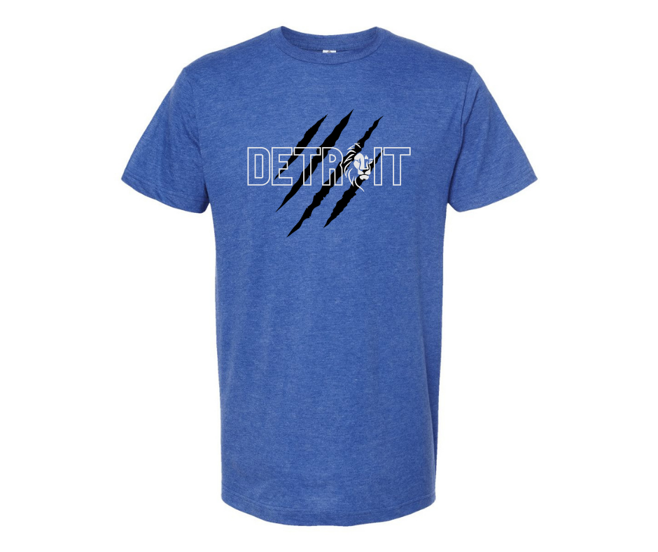 T-Shirt: Detroit Black Claw (H. Royal Blue)