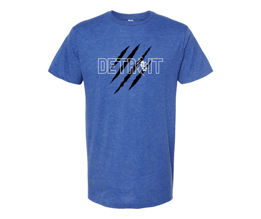 T-Shirt: Detroit Black Claw (H. Royal Blue)