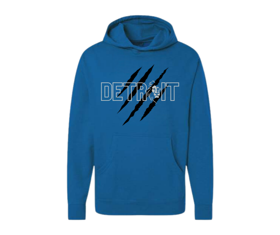 Hoodies: Detroit Black Claw (Royal Heather)