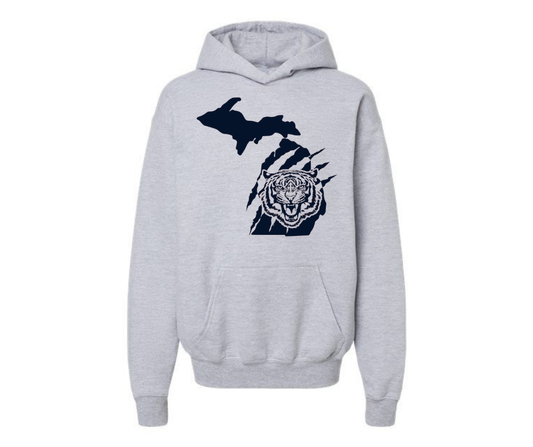Youth Hoodie: Detroit Tigers (Sport Grey)