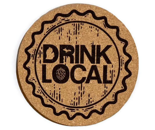 CC-R: Drink Local Cork Coaster