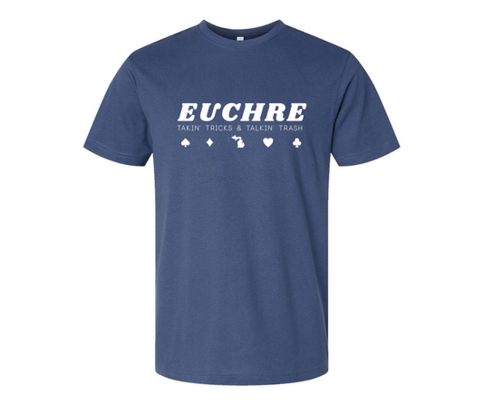 T-Shirt: T129 - Euchre (Indigo)