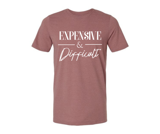 T-Shirt: T68B - Expensive & Difficult (H. Mauve)