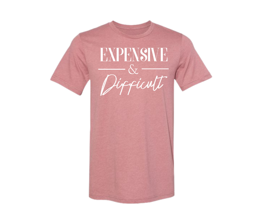 Youth T-Shirt: Expensive & Difficult (Heather Mauve)