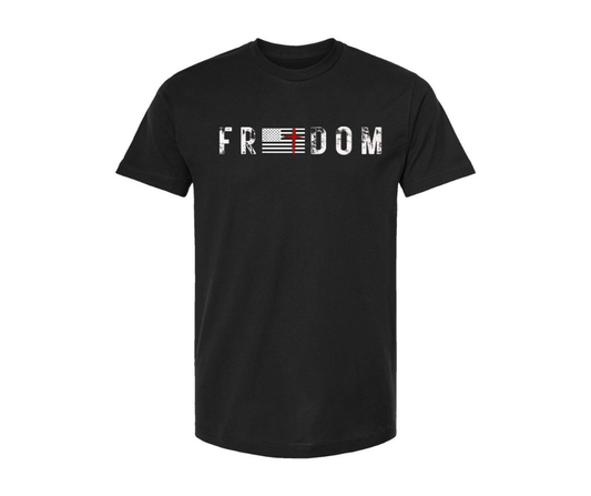 T-Shirt: 119 - Freedom with Red Cross (Black)