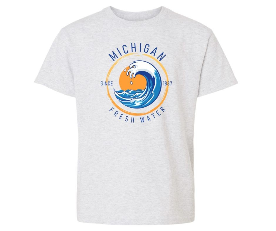 T-Shirt: Michigan Freshwater (Heather Oatmeal)