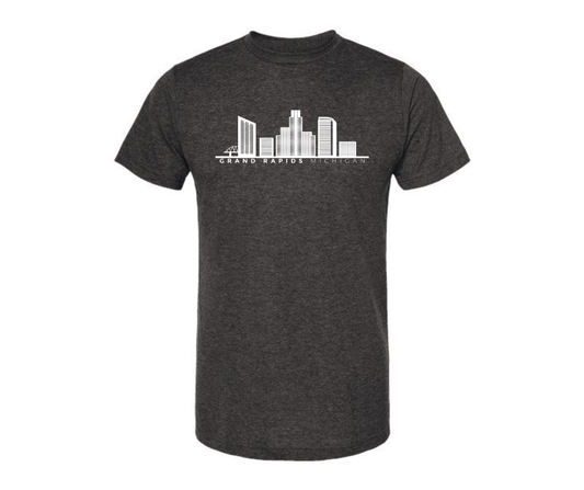 T-Shirt: T43A - Grand Rapids Skyline (H. Graphite)