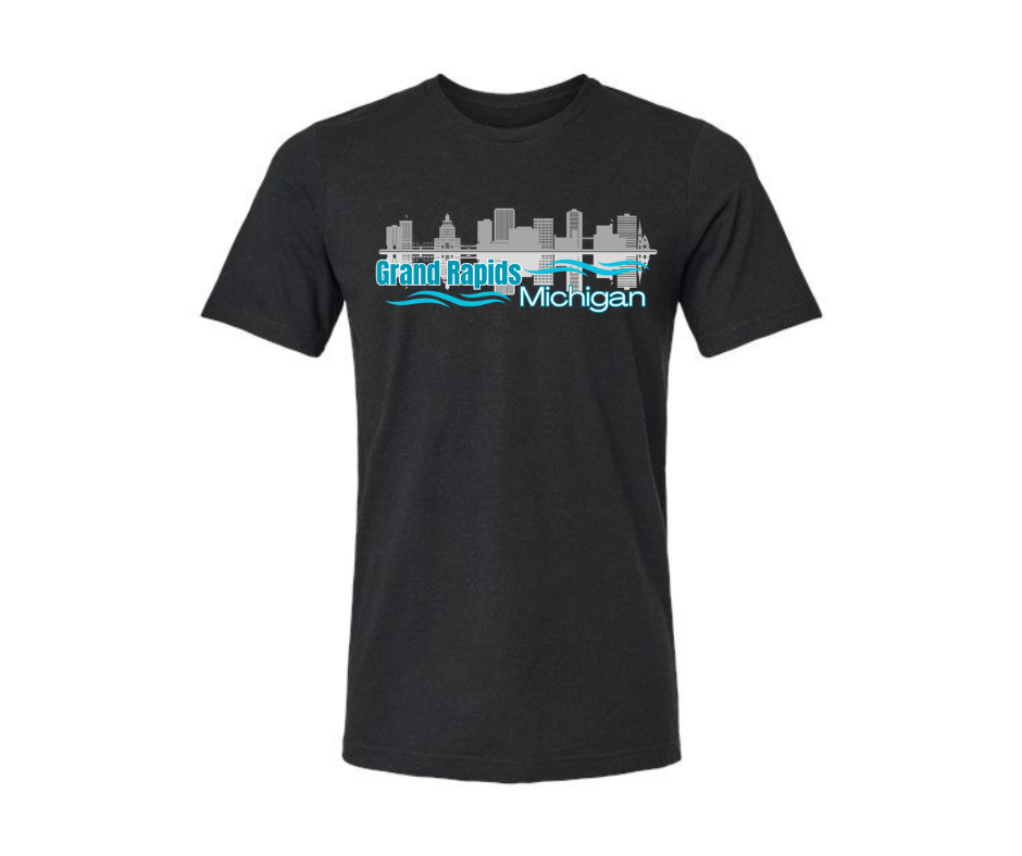 T-Shirt: T114B - Grand Rapids Wave (H. Black)