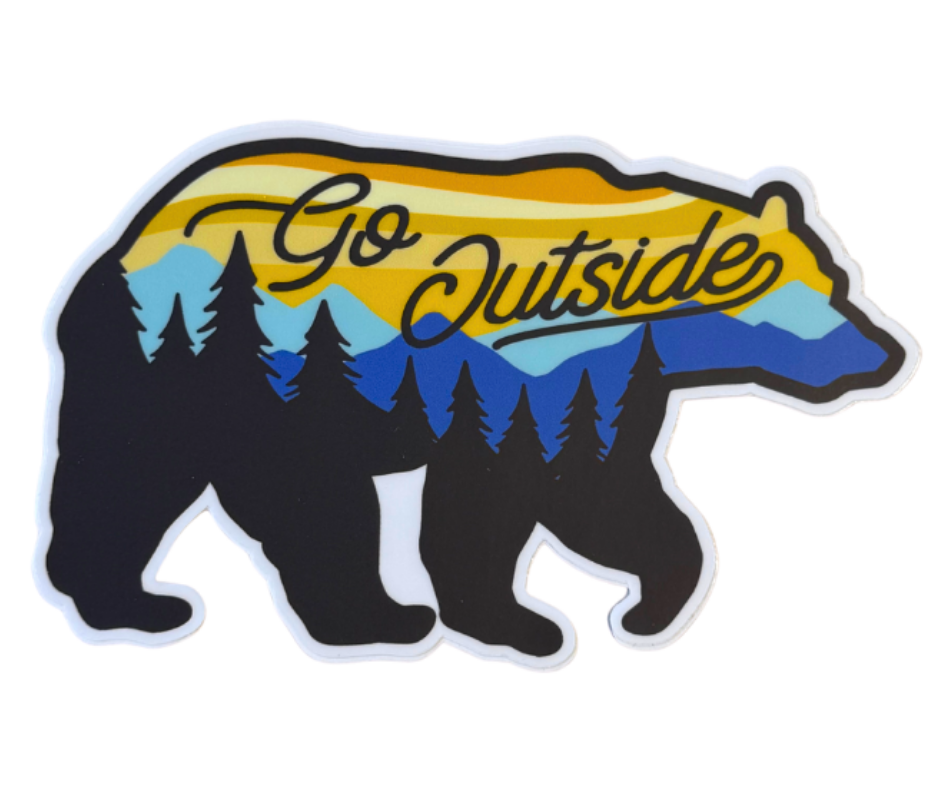 P43: Go Outside Bear Decal