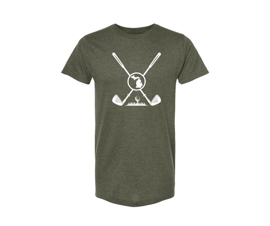 T-Shirt: Golf Clubs (H. Military Green)