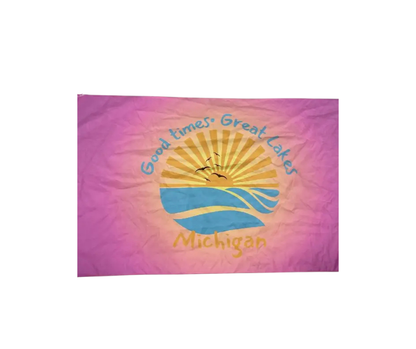 BTOS2: Oversize Great Lakes, Good Times Beach Towel - Pink