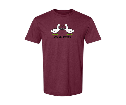 T-Shirt:  T124 - Goose Bumps (Maroon Mist)