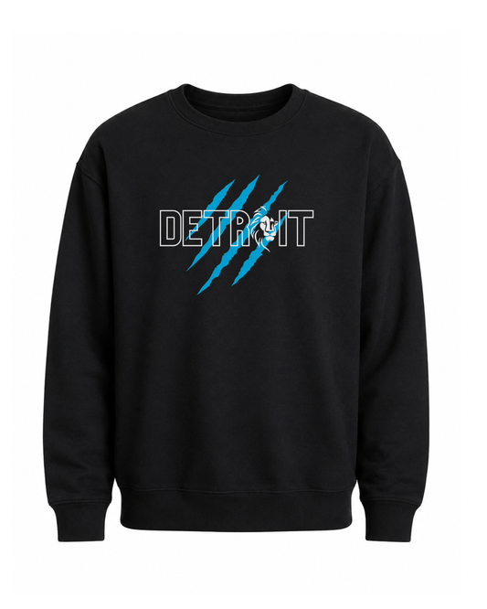 Crewneck: Detroit Blue Claw (Black)
