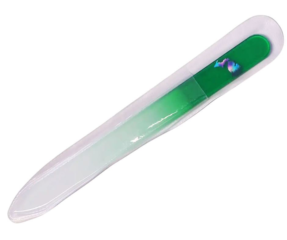 NF6: Michigan Northern Lights Stone Crystal Nail Files - Green