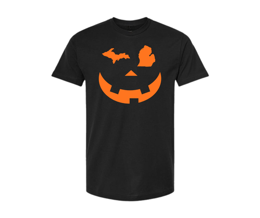 T-Shirt: Michigan Jack'o'Latern (Black)