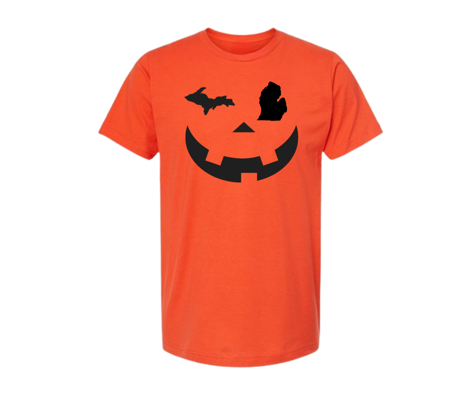 T-Shirt: Michigan Jack'o'Latern (Orange)
