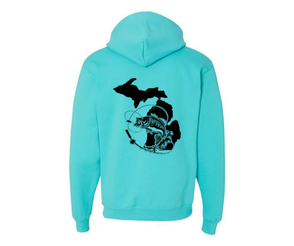 Hoodies: Michigan Hooker (Scuba Blue)