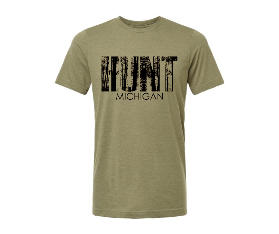 T-Shirt: Hunt Michigan (H. Olive Green)