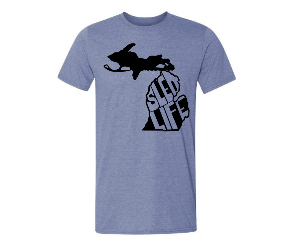 T-Shirt: Sled Life (H. Indigo)
