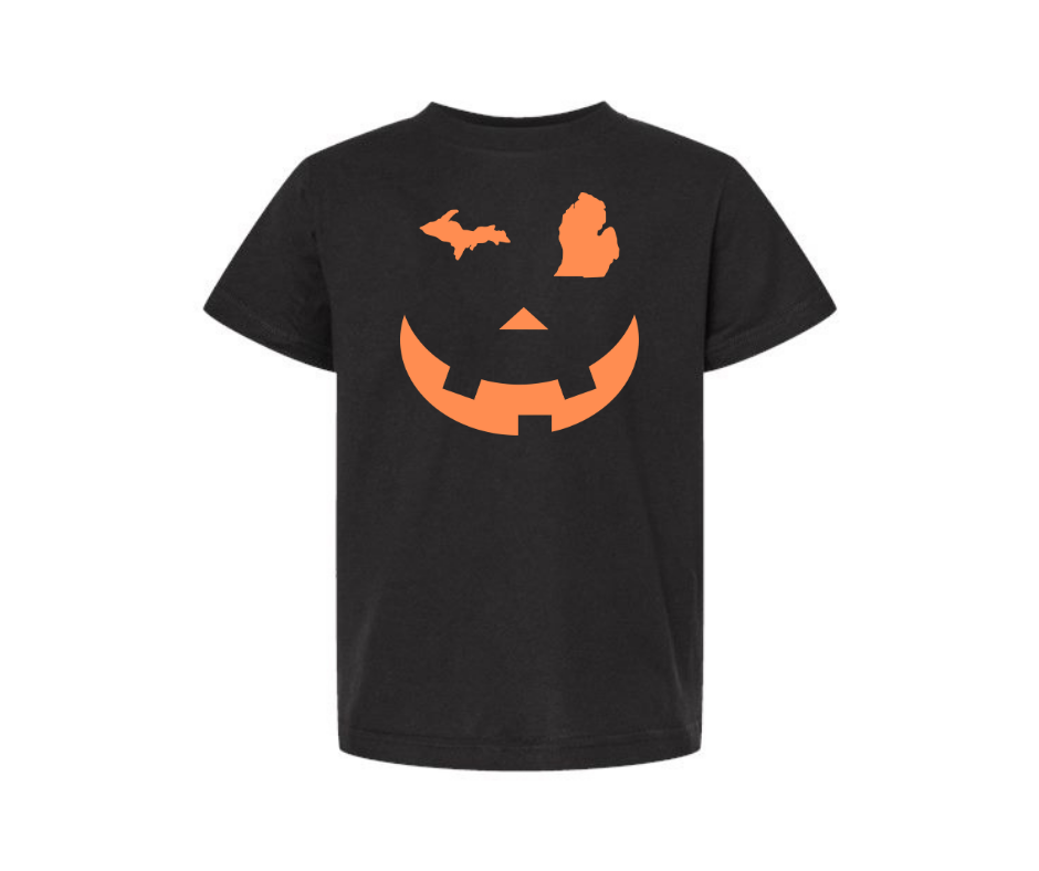 Youth T-Shirt: Michigan Jack'O'Latern (Black)