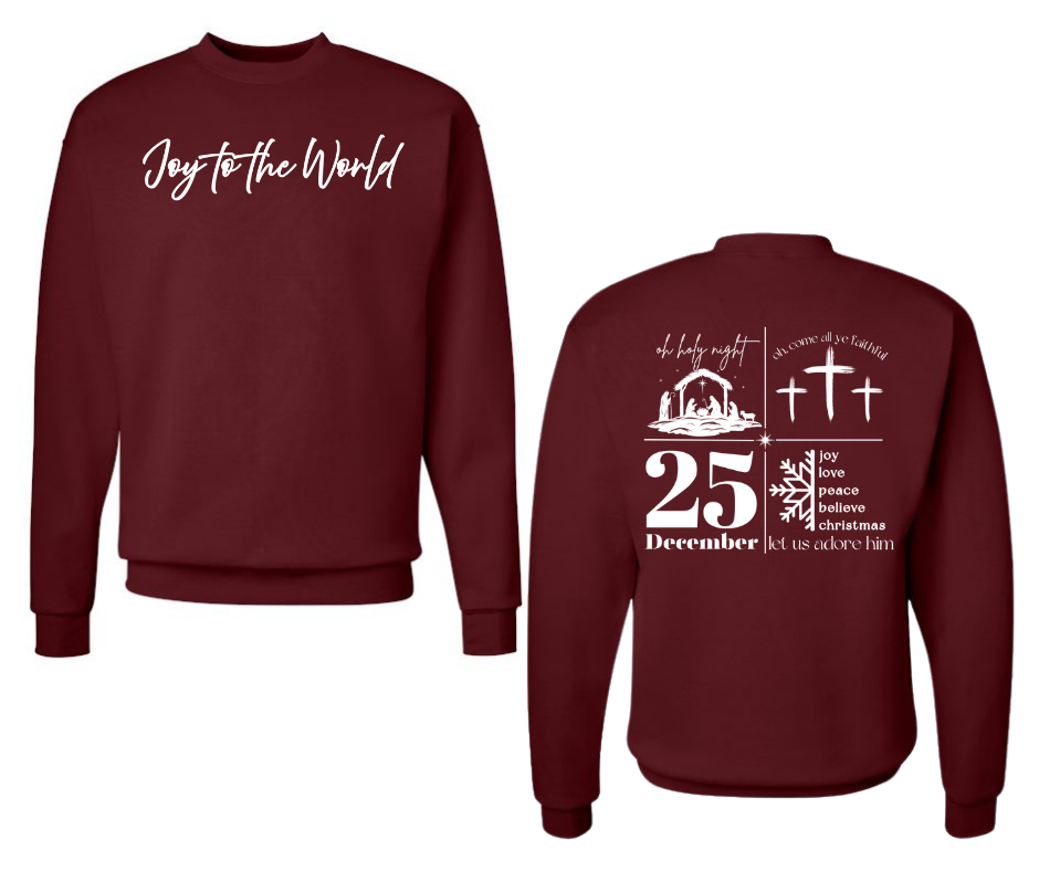 Crewneck: Joy to the World (Maroon)