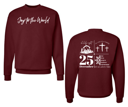 Crewneck: Joy to the World (Maroon)