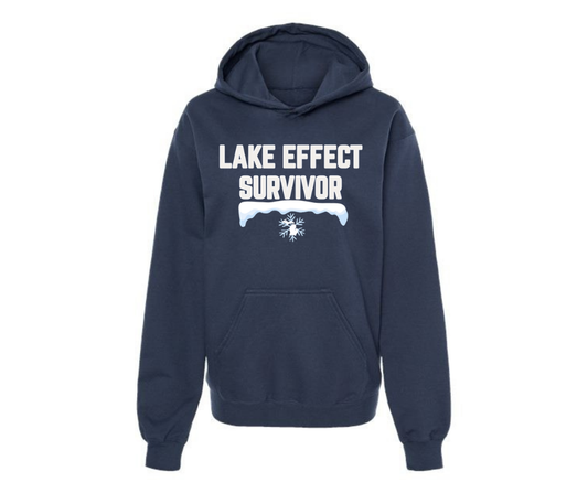 Hoodies: Lake Effect Survivor (Dusk Blue)