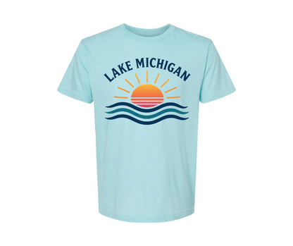 T-Shirt: Lake Michigan (Heather Purist Blue)