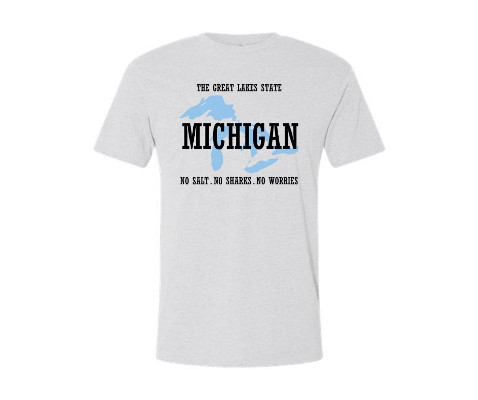 T-Shirt: The Great Lakes State, NSNSNW (Ash)