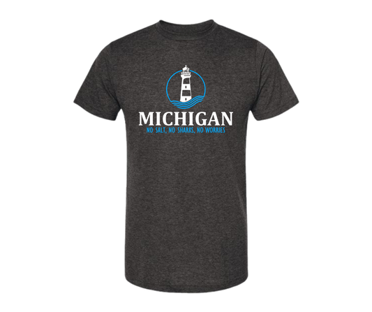 T-Shirt: T39 - Michigan Lighthouse (NS.NS.NW.) (H. Graphite)