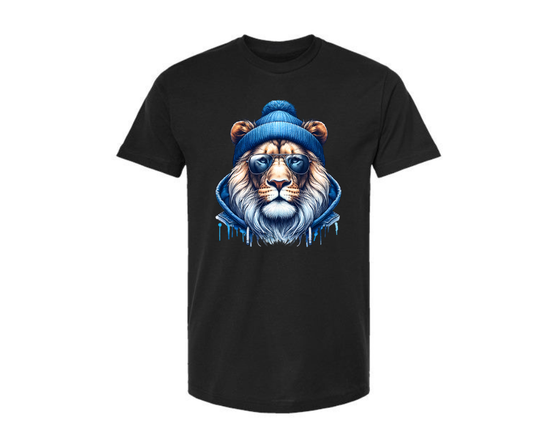 T-Shirt: T114B - Lion Drip (Black)