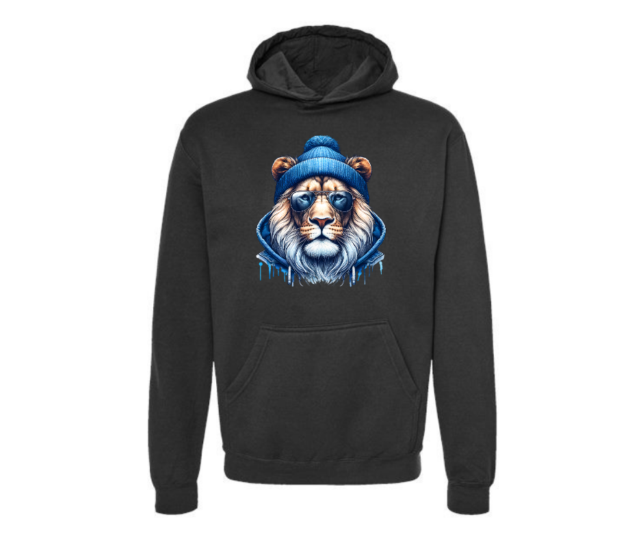 Hoodies: Lion Drip (Black)