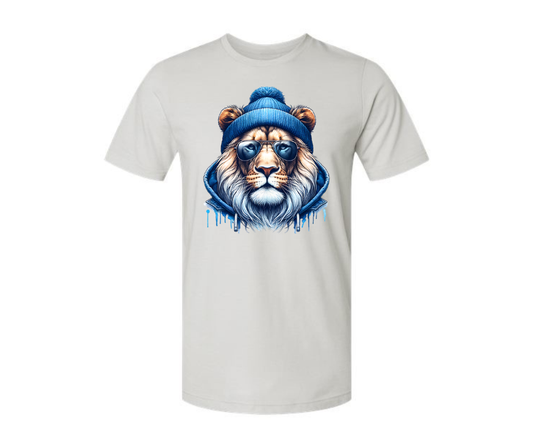 T-Shirt: T114A - Lion Drip (H. Light Silver)