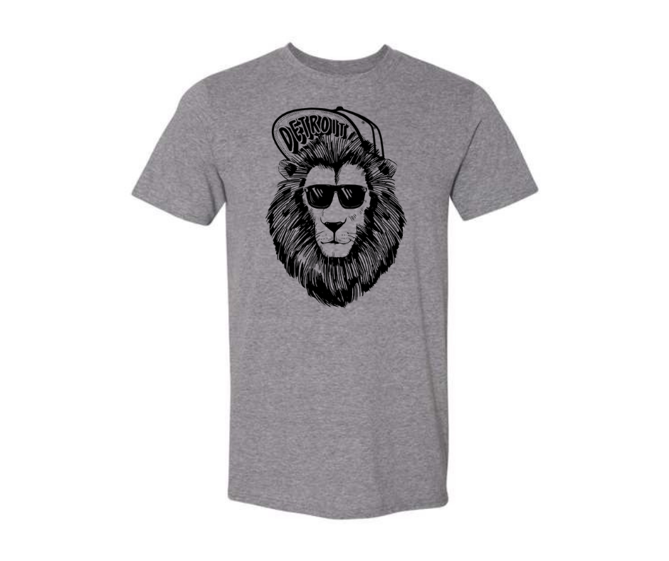 T-Shirt: Detroit Lionhead (H. Graphite)