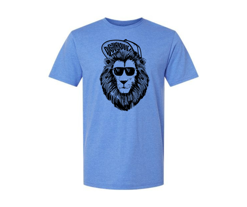T-Shirt: T48B - Detroit Lionhead (H. Royal)