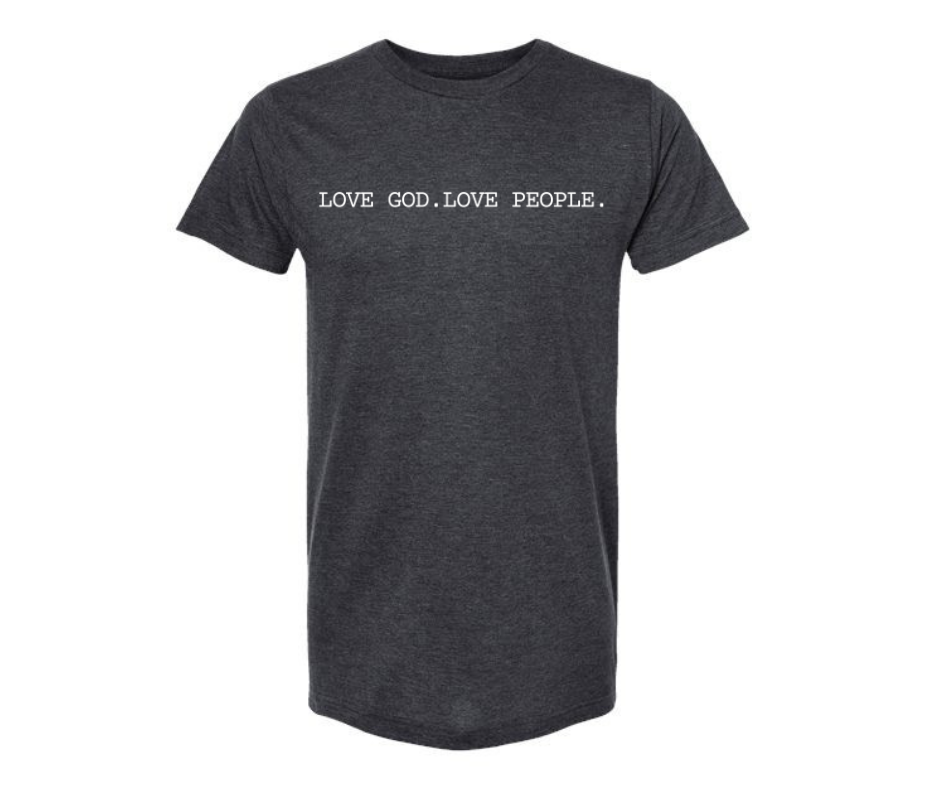 T-Shirt: T148 - Love God. Love People (H. Graphite)