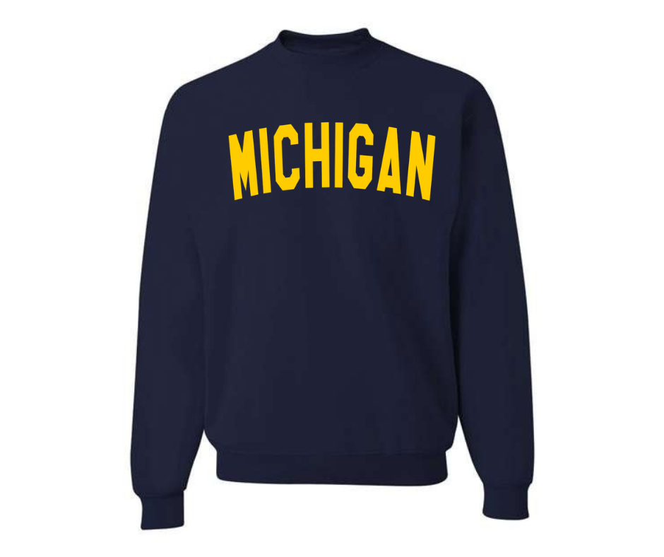 Crewneck: Michigan Yellow Arch (J. Navy)