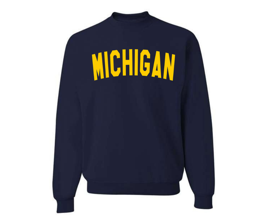 Crewneck: Michigan Yellow Arch (J. Navy)