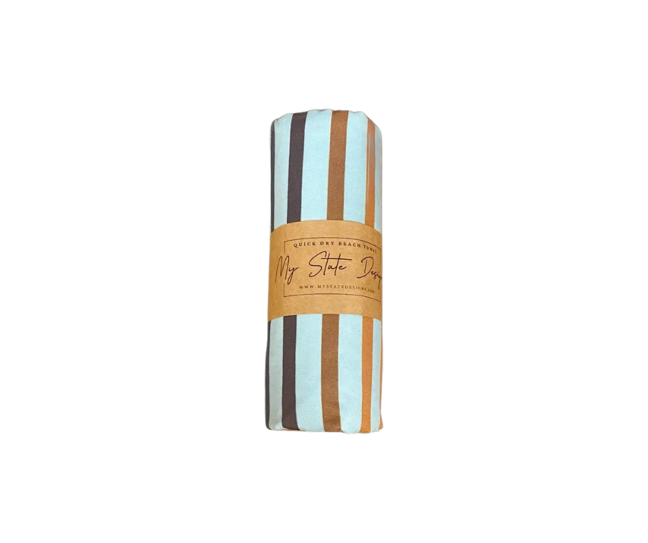 BTOS3: Oversize Michigan Sunset Beach Towel - Light Blue
