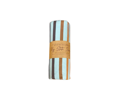BTOS3: Oversize Michigan Sunset Beach Towel - Light Blue