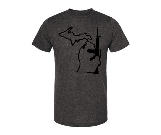 T-Shirt: T23A- Michigan AR (H. Graphite)