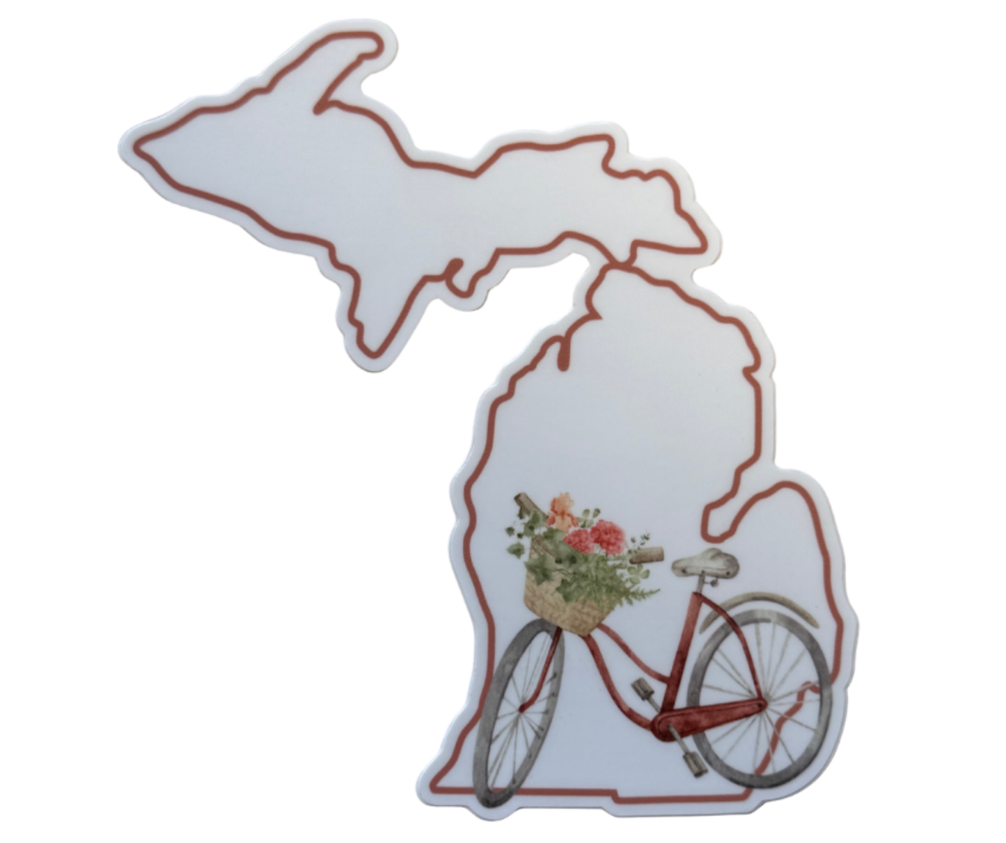 P70: Michigan Outline Bike Decal