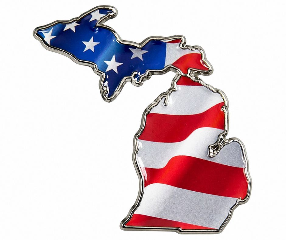 MP18: Michigan American Flag Pin