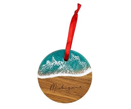 MBO1: Michigan Beach Circle Ornament