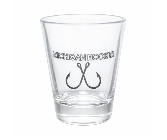 SG4: Michigan Hooker Shot Glass - Clear