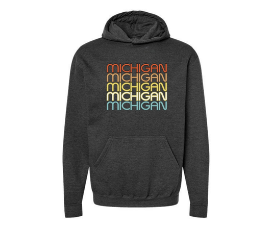 Hoodies: Michigan Retro (H. Graphite)