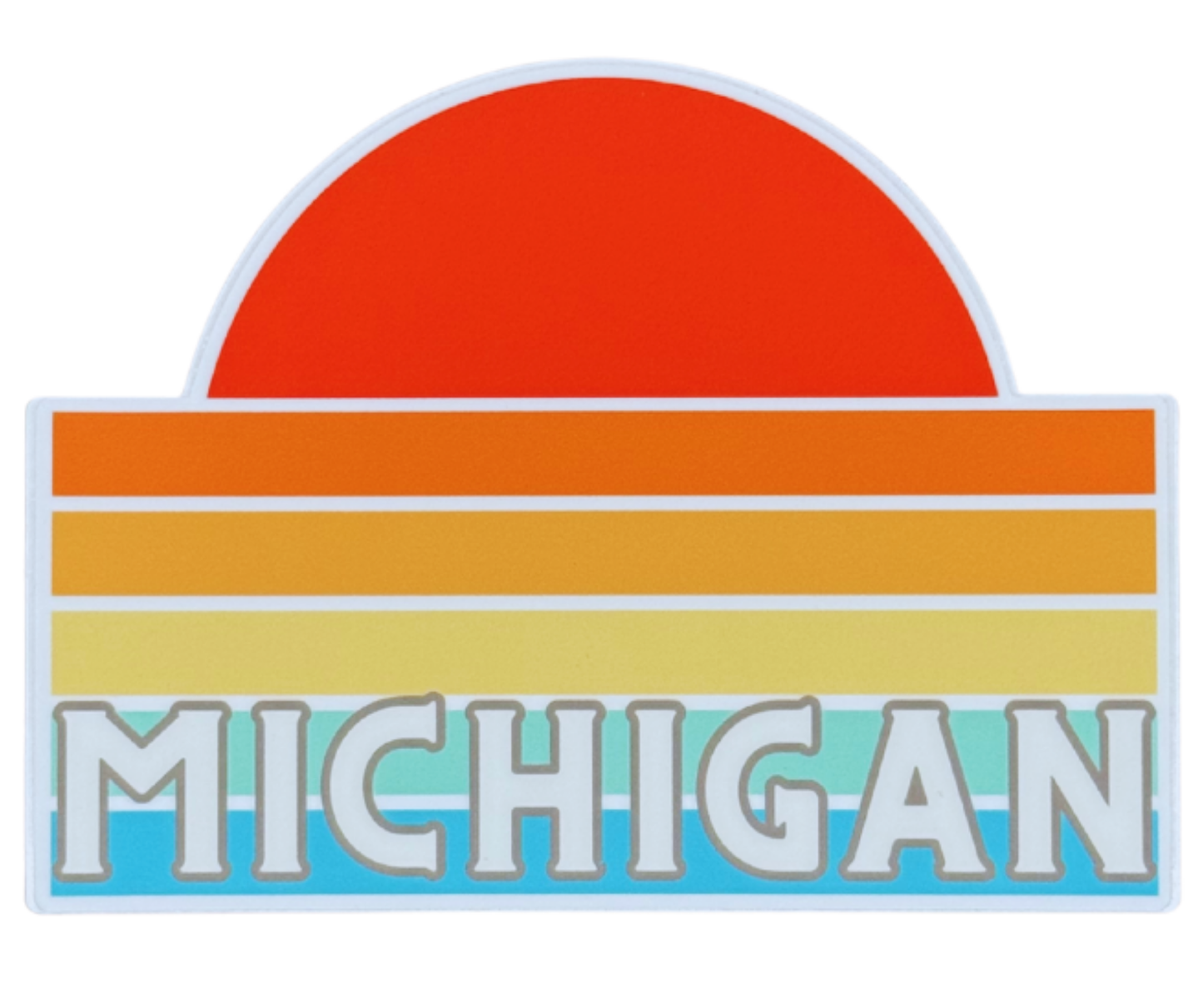 P95: Michigan Retro Sunset Decal