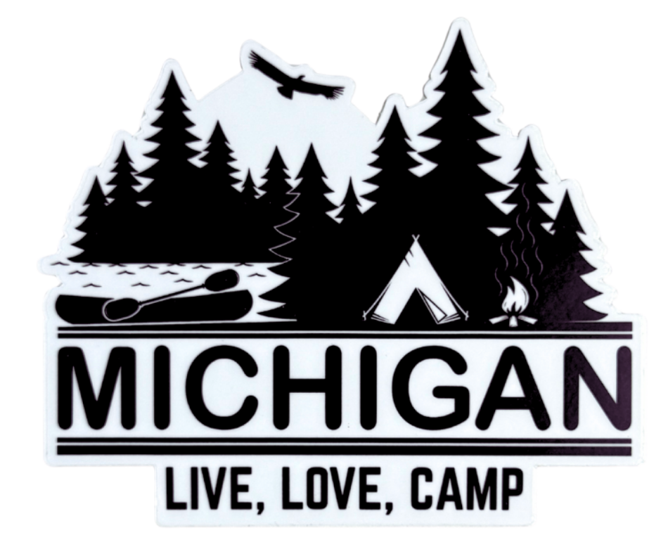 P34: Michigan - Live, Love, Camp Decal