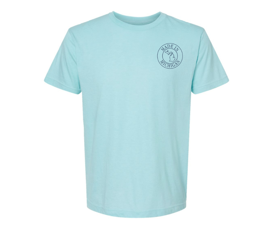 T-Shirt: T10 - Made in Michigan (H. Purist Blue)